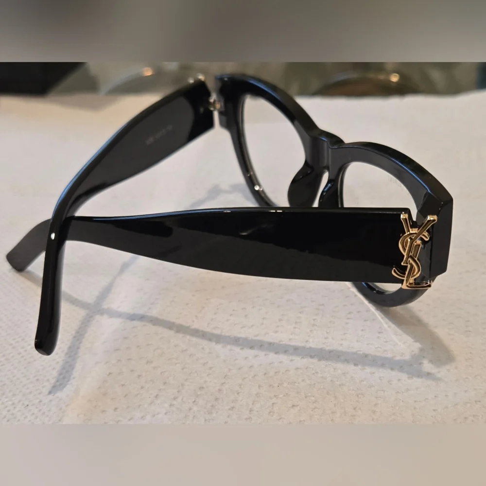 YSL Saint Laurent Eyewear Womens Cat Eye RX Glasses Full Inclusion 53:20:145MM